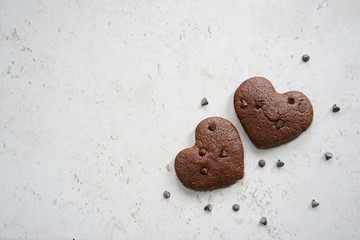 Homemade heart shaped brownies / Valentines day food