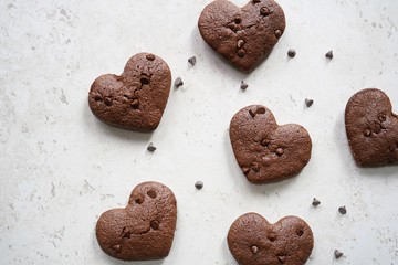 Homemade heart shaped brownies / Valentines day food