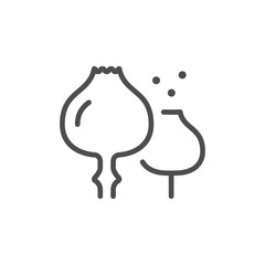 Poppy seed line icon