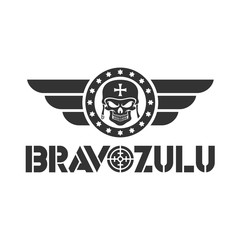 bravo zulu design logo template - obrazy, fototapety, plakaty