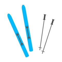 スキーの板とストック