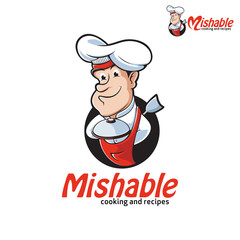 Chef mascot restaurant Logo