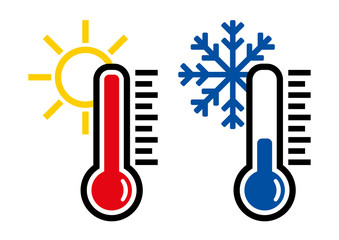 Thermometer icon or temperature symbol, vector and illustration - obrazy, fototapety, plakaty