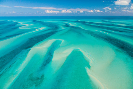 Aerial view, Eleuthera, Bahamas, America