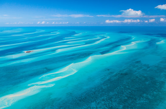 Aerial view, Eleuthera, Bahamas, America