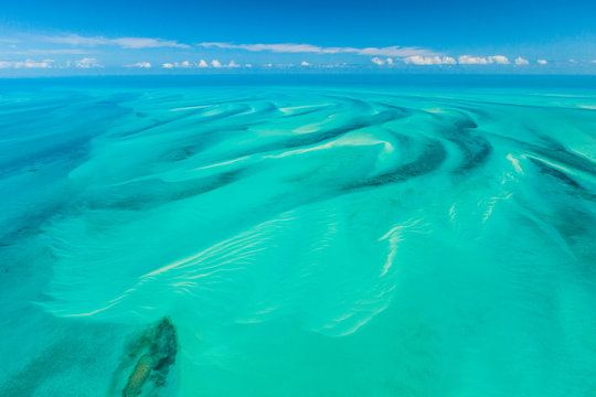 Aerial view, Eleuthera, Bahamas, America