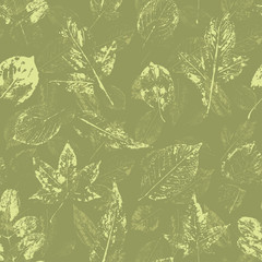 floral seamless background, leaves