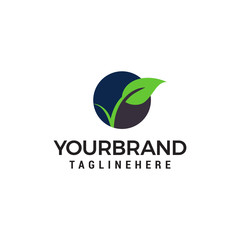 Leaves icon vector logo designs template