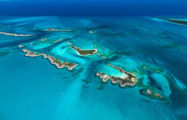 Foto op Plexiglas Aerial view, Exuma, Bahamas, America © JUAN CARLOS MUNOZ