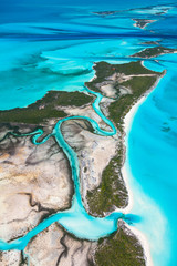 Aerial view, Exuma, Bahamas, America