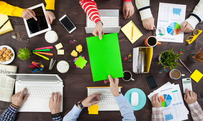 Business People Working on an Office Desk