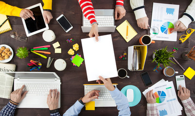 Business People Working on an Office Desk