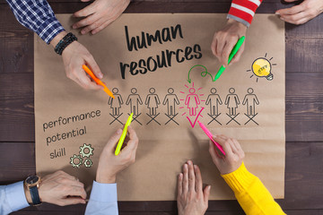 Business team meeting about human resources concept