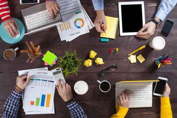 Business People Working on an Office Desk