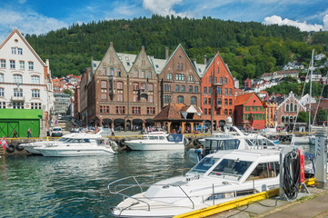 Image of Bergen pier and typical buildings