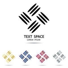 Fototapeta premium Abstract logo template. Colorful logo on white background.