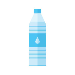 Bottle of water. Logo, icon. Vector illustration on white background.