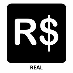 Brazilian Real symbol illustration