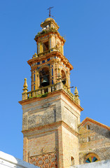 Fototapeta premium Belfry of the church of Santiago in Carmona, province of Seville, Spain
