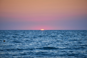 Sunset on sea