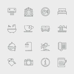 Hotel Services Icon Set