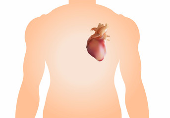 Naklejka premium Medical Headphones with Heart or Cardiac Arrest in 3D Illustration Format