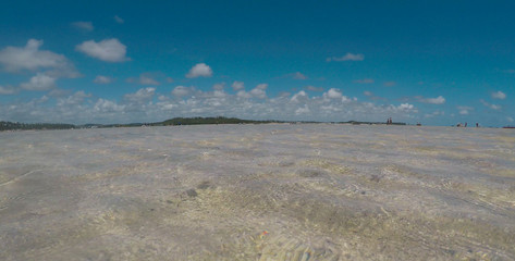 Clear beach and blue sky