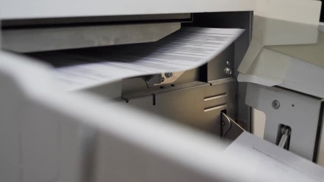 Detail of a modern digital printer of a copy center