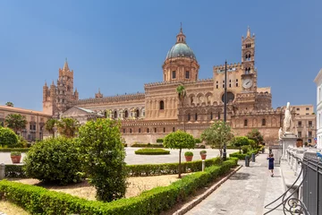 Raamstickers Kathedraal van Palermo, Santa Vergine Maria Assunta, Sicilië, Italië © Pixelshop