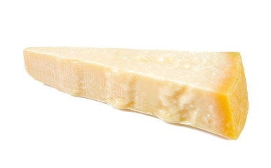 parmesan cheese isolated on white
