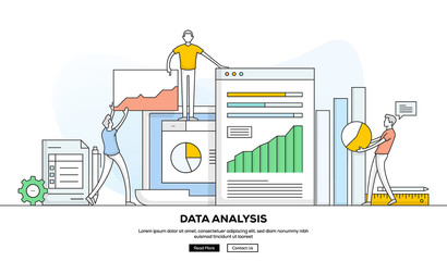 Fototapeta premium DATA ANALYSIS BANNER CONCEPT