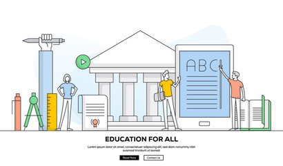 EDUCATION FOR ALL BANNER CONCEPT