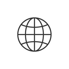 Vector illustration of globe line icon.