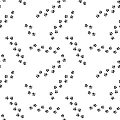 Seamless pattern with animal tracks. Vector illustration.