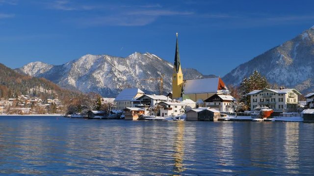 Rottach Egern at Tegernsee Lake in winter, Bavaria, Germany