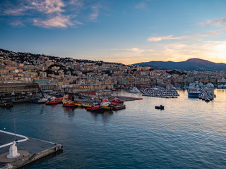 Fototapeta premium イタリア ジェノア 街並み