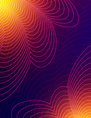 Abstract shining waves dynamic background