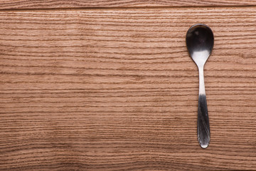 teaspoon on the table. spoon close up