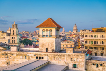 Fototapeta premium Havana, Cuba downtown skyline from the port