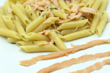 Penne con salmone