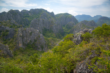 landscape viewpoint at Khao Daeng ,Sam Roi Yod