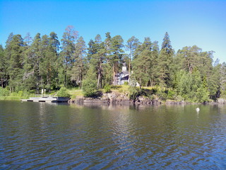 Fototapeta na wymiar Picturesque and fascinating Islands of the Valaam archipelago, with their values and historical echoes.