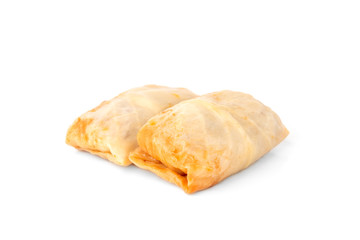 Stuffed cabbage isolated on white background.