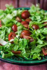 Vegetarian salad on bowl