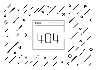 404 Error Page Icon Concept