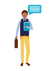 businessman speech bubble