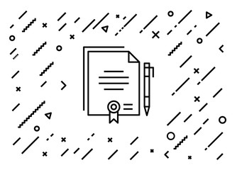 Certificate  Icon Concept