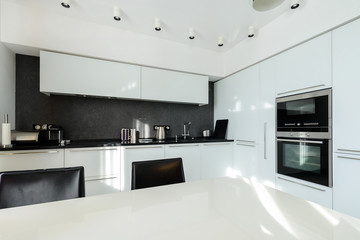 modern kitchen in the apartment