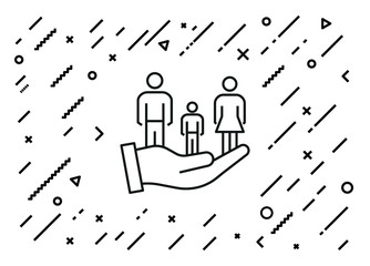 Family Insurance Icon Concept