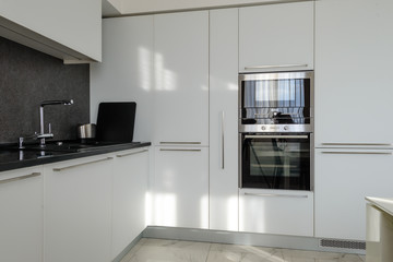 modern kitchen in the apartment